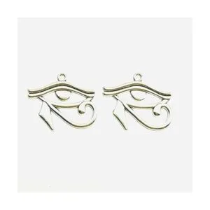 20 colgantes de ojo de caballo de plata envejecida para_2