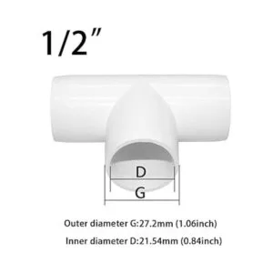 ANPTGHT Conector de 3 vías de PVC en T de 12 pulgada_2