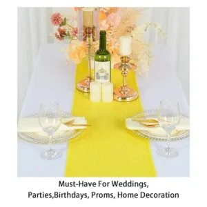 ShinyBeauty Camino de mesa de lentejuelas amarillas_5