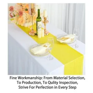 ShinyBeauty Camino de mesa de lentejuelas amarillas_4