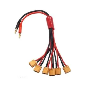 ShareGoo Cable adaptador de banana de 0.157 in a 6 x XT60_4