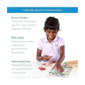 Melissa Doug Juego de muñecas magnéticas de madera para_3