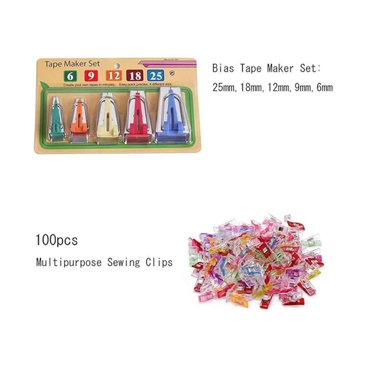 YICBOR Juego de máquinas de cinta bies de 0.236 in 0.354_2