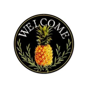 Eletina mlfl Letrero de metal redondo de 12.0 in diseño_1