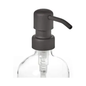 Dispensador de jabón negro en botella de cristal_2