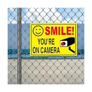 SIGNOGRAFX Paquete de 2 letreros de videovigilancia para_7