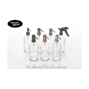 Dispensador de jabón negro en botella de cristal_6