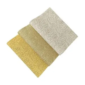 7 hojas de piel sintética con textura de flores en_4