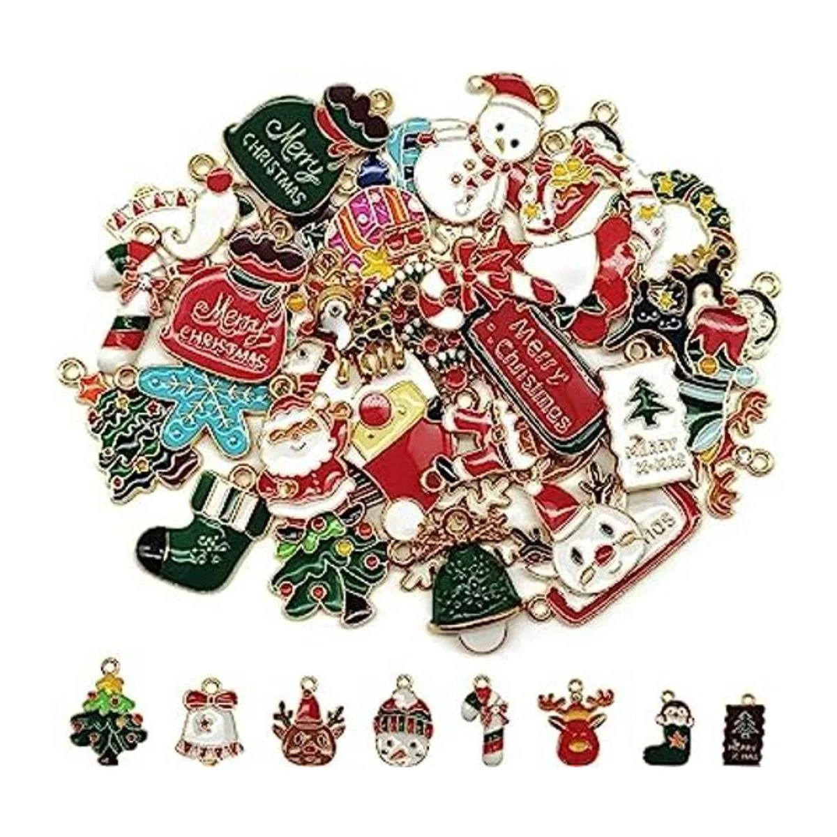 JANMIN 46 dijes de Navidad varios dijes de esmalte_1