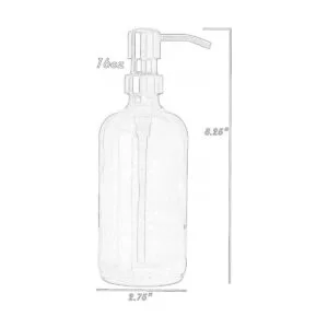 Dispensador de jabón negro en botella de cristal_4