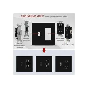 ENERLITES Placa de pared combinada para interruptor de_5