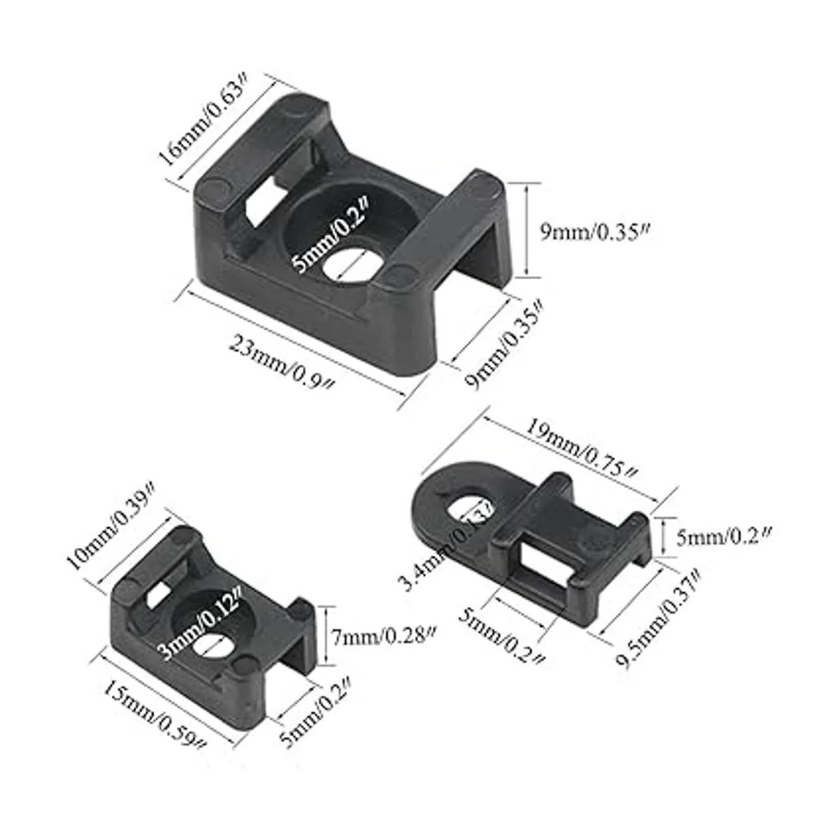 XINGYHENG 120 bases de montaje para cables de 3 valores_3