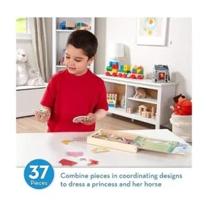 Melissa Doug Juego de muñecas magnéticas de madera para_2