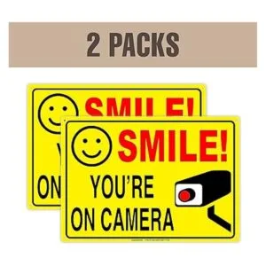 SIGNOGRAFX Paquete de 2 letreros de videovigilancia para_2