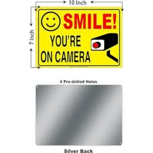 SIGNOGRAFX Paquete de 2 letreros de videovigilancia para_3