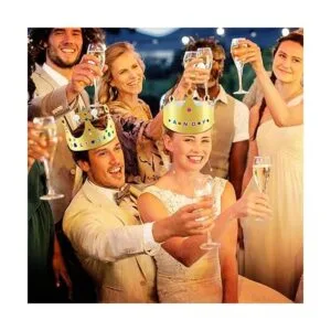 24 piezas coronas de papel doradas para fiestas de_7