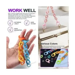 Swpeet 360 anillos de enlace acrílico de 15 colores_6
