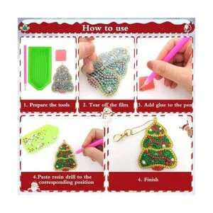 EPDPLAY Kits de llaveros de pintura de diamantes de_4
