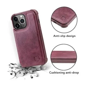 VANAVAGY Funda tipo cartera para iPhone 13 Pro Max funda_4
