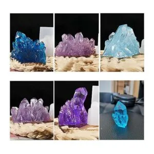 6 moldes de resina de silicona en racimo de cristal_2