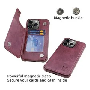 VANAVAGY Funda tipo cartera para iPhone 13 Pro Max funda_3