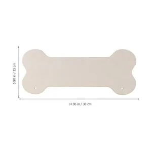 ARTIBETTER Placa de madera de hueso de perro en blanco con_4