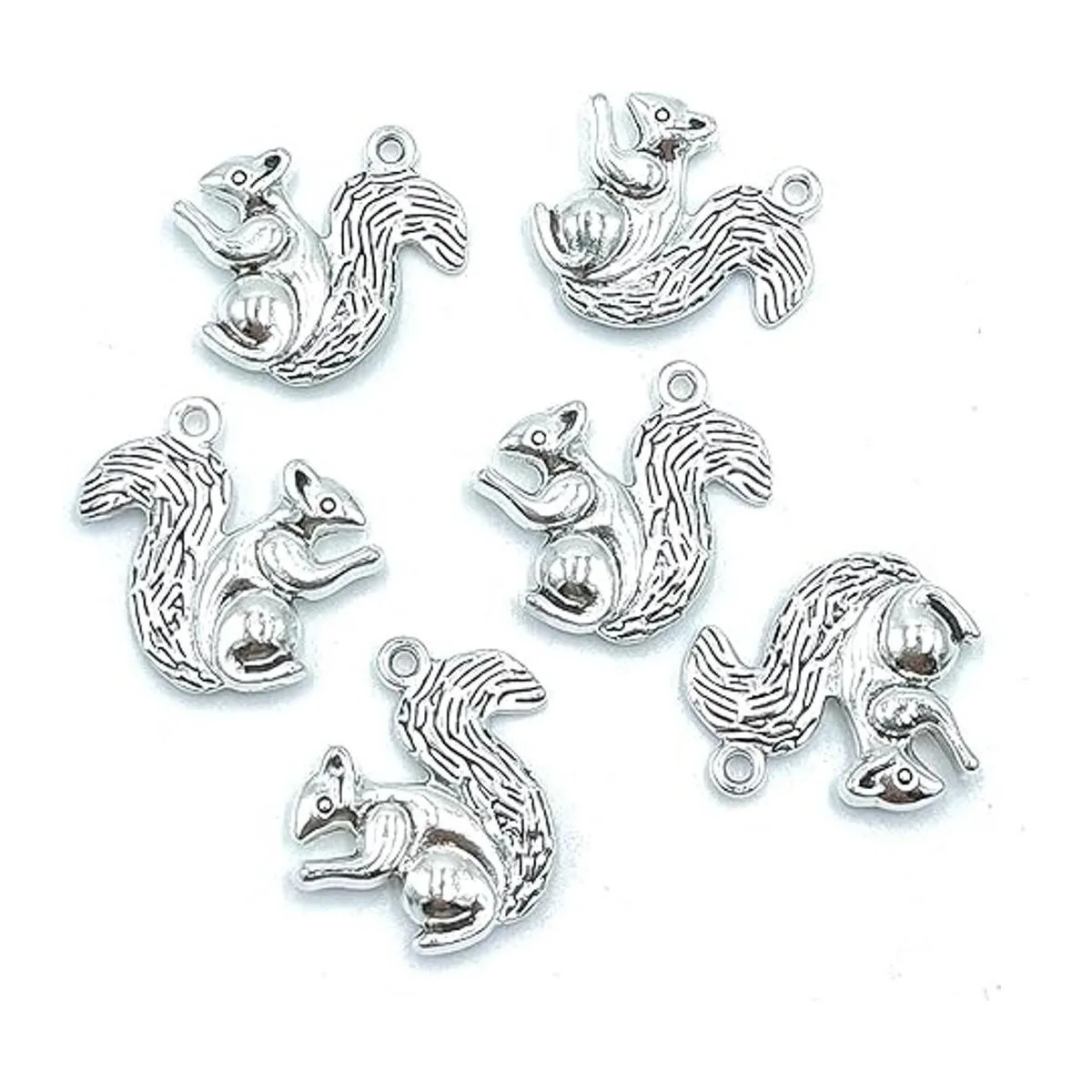 30 dijes de aleación de ardilla con forma de animal para_1