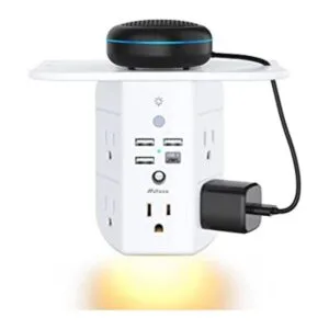 Extensor de salida de pared con estante y luz nocturna_1