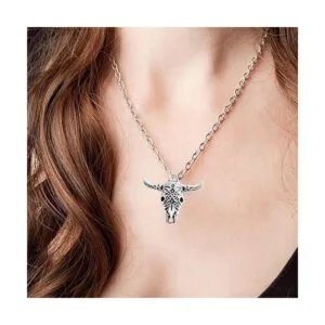 50 dijes de calavera de vaca hueca de plata antigua_6