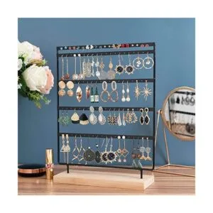 Organizador de aretes de 5 capas 100 agujeros soporte de_4