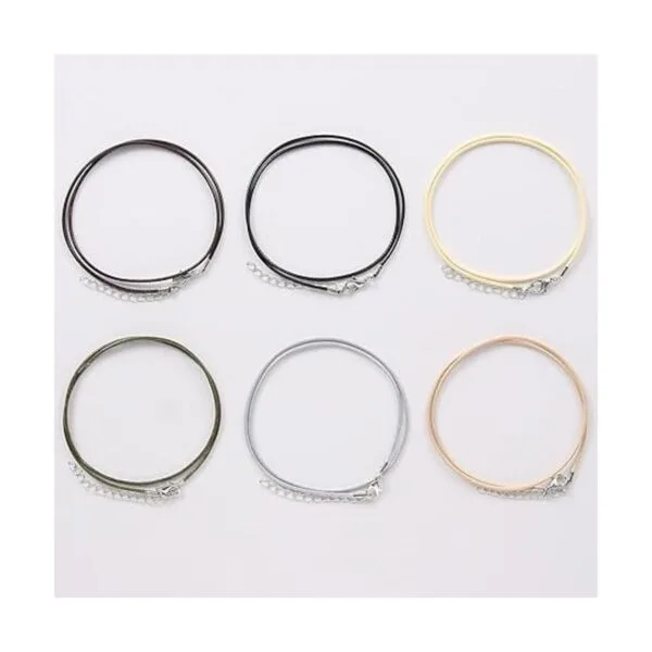 Coeufuedy 60 piezas de cordón encerado para collares_4