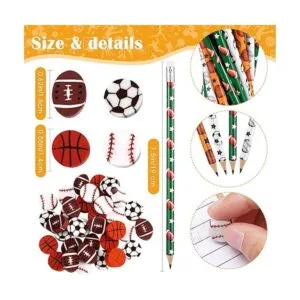 36 lápices deportivos y 36 borradores de bolas deportivas_3