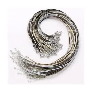 Coeufuedy 60 piezas de cordón encerado para collares_2