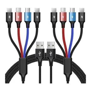 CHAFON Paquete de 2 cables de carga múltiple de 4 pies 4_1