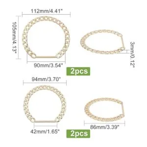 PH PandaHall Asa de bolsa de cadena 4 piezas de correa de_3