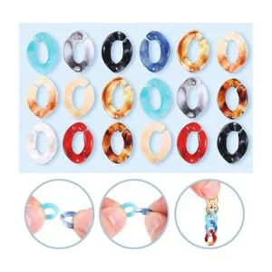 QXUJI 200 anillos de eslabones acrílicos conectores de_3