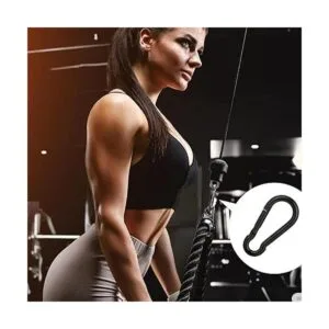 Mosquetón de 0.394 x 3.937 in gancho de resorte con clip_4