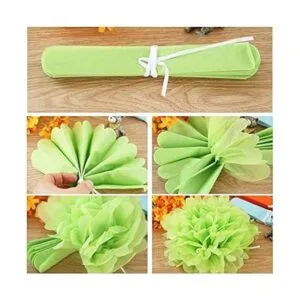 Decoraciones de papel coloridas 21 abanicos de papel_4