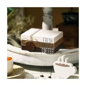 4 piezas de decoración de barra de café mini letrero de_3