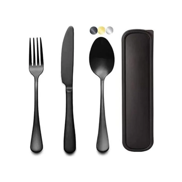 Portable Utensils Set with Case Travel 188 Stainless_1