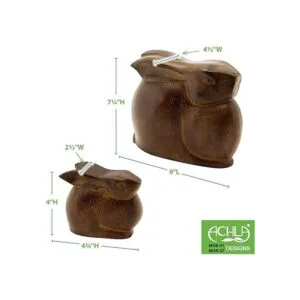 Achla Designs Moon Bunny Estatua de jardín talla S_4