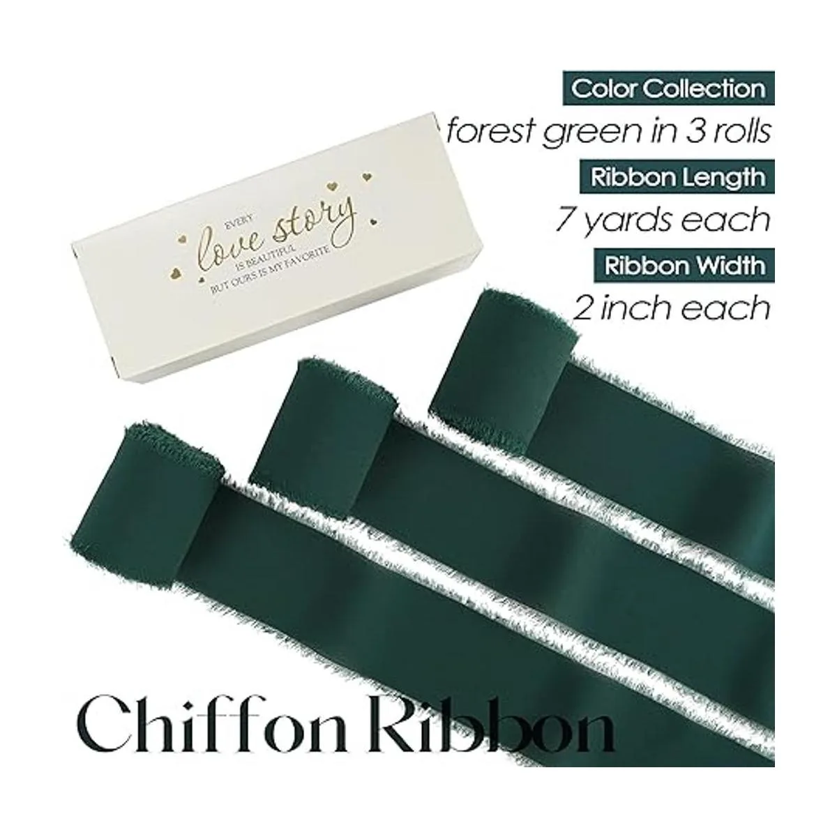 MEEDEE Cinta de gasa hecha a mano con flecos cinta de_2