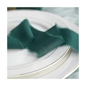 MEEDEE Cinta de gasa hecha a mano con flecos cinta de_3