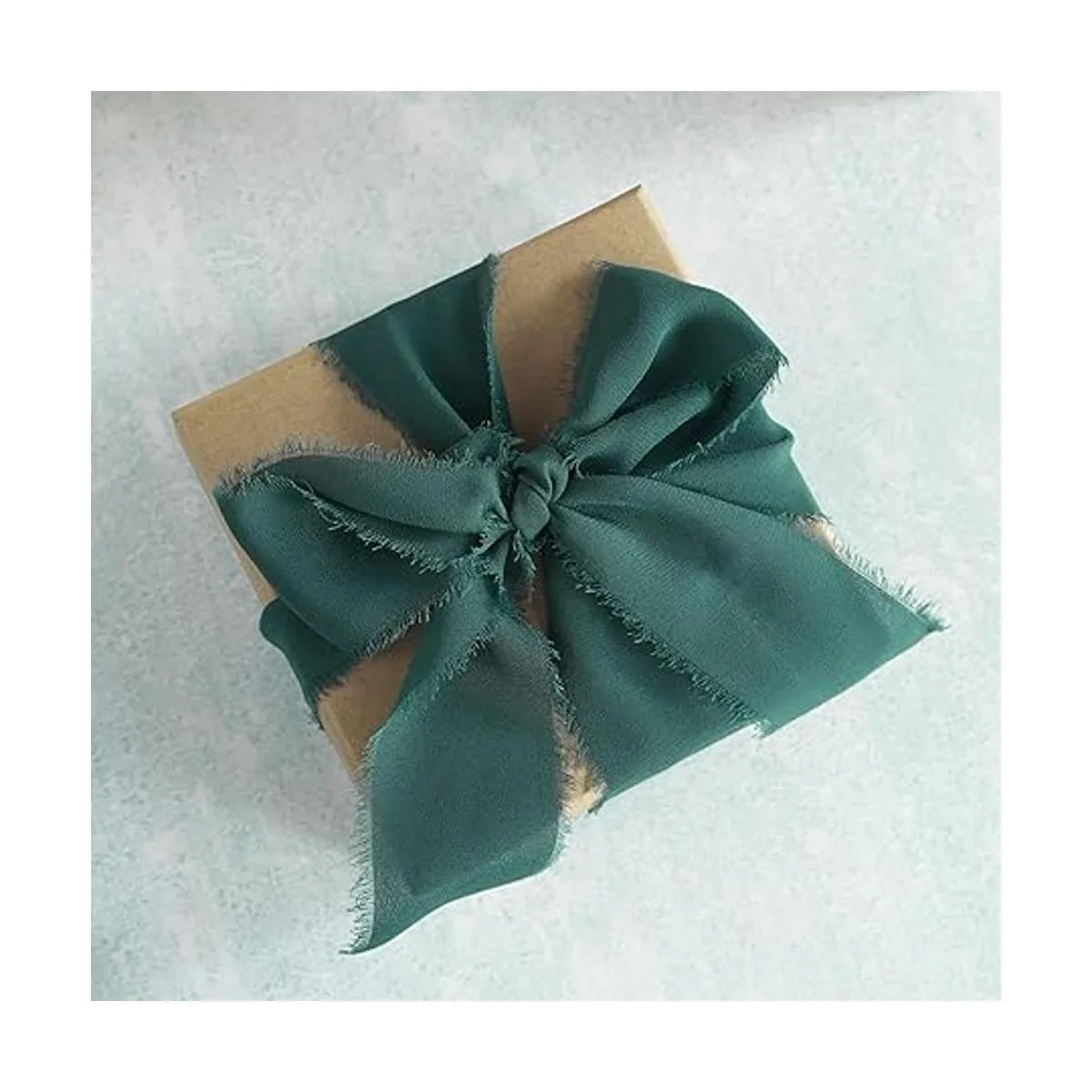 MEEDEE Cinta de gasa hecha a mano con flecos cinta de_4