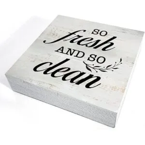 So Fresh and So Clean Cartel de caja de madera rústica_3