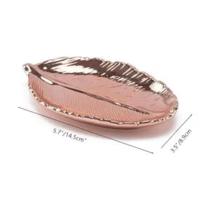 FairDeco Bandejas de cerámica galvanoplastia de hojas de_3