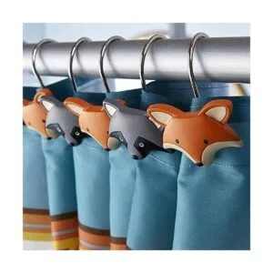 SKL Home Forest Animals Juego de ganchos para cortina de_3