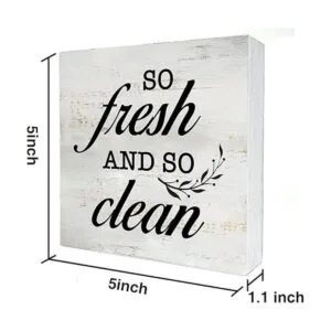 So Fresh and So Clean Cartel de caja de madera rústica_2