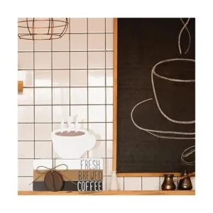 4 piezas de decoración de barra de café mini letrero de_7