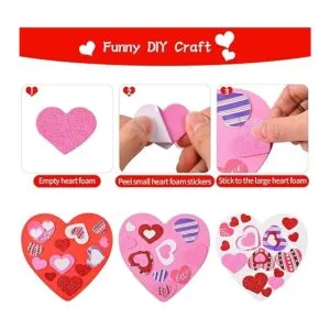 Juego de 388 calcomanías de espuma para el día de San_4